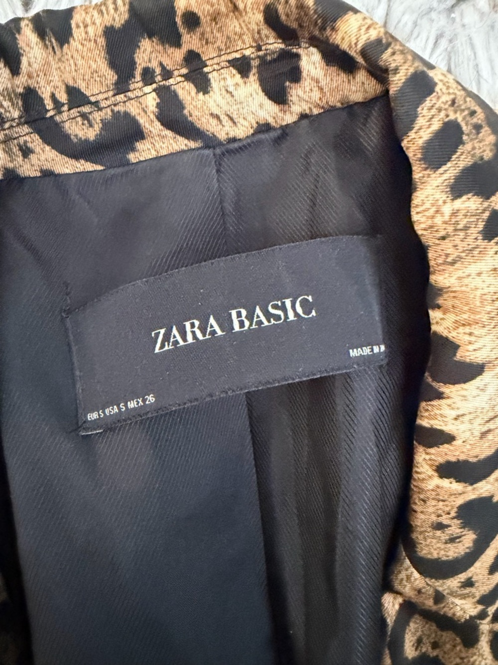 Zara Basic Leopard Print Jacket - Picture 3 of 4
